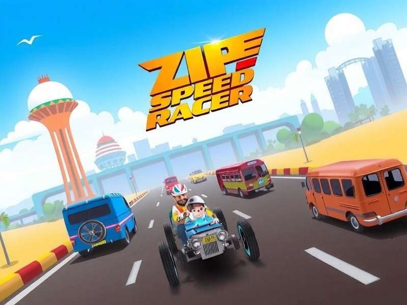 Zip Speed Racer - India's most loved racing game Zip Speed Racer Game Banner featuring Indian city tracks and local vehicles